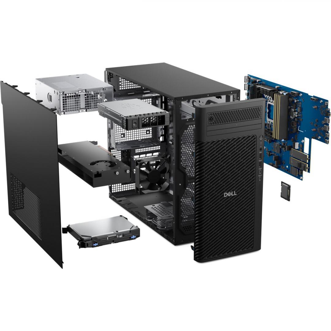 Desktop Workstation Dell Pro Max T2 cu procesor Intel Core Ultra 9 U9-285K pana la 5.7 GHz, 64 GB DDR5, 1TB 2TB, RTX 4000 Ada, Windows 11 Pro, Black, 3 ani Garantie - imagine 4